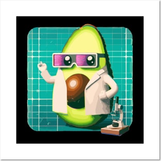 Funny Avocado Scientist Posters and Art